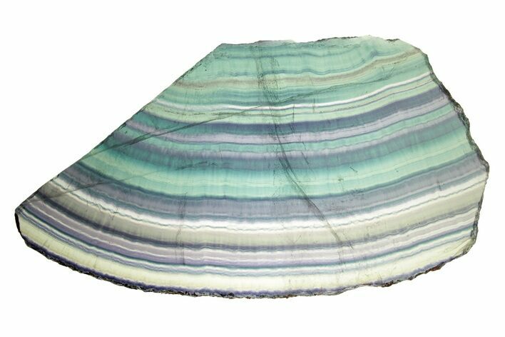 Colorful, Polished Rainbow Fluorite Slab #264624